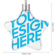 Charger l'image dans la galerie, Décoration / ornement de Noël en forme d'étoile à vendre personnalisé avec prénom motif photo logo texte