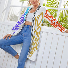 Charger l'image dans la galerie, Cardigan Gilet mi-long Femme Chic NZ060 personnalisé avec photo logo motif texte (impression des multi-images)
