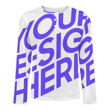 Charger l'image dans la galerie, Chemise Henley pour homme A37L chemise à manches longues col rond avec patte de boutonnage personnalisé avec photo texte prénom (conception une image)