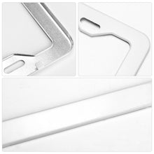 Charger l'image dans la galerie, Support de plaque d'immatriculation de voiture en aluminium QC1101014 Personnalisé quatre trous plats (une paire)