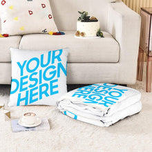 Charger l'image dans la galerie, Couverture et coussins 2 en 1 / Couverture d'oreiller multifonctional personnalisé avec photo texte logo (double face même image)