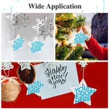 Charger l'image dans la galerie, Décoration / ornement de Noël en forme d'étoile exquis céramique personnalisé avec photo image motif texte logo
