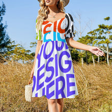 Charger l'image dans la galerie, Robe de plage élégante chic grande taille femme moderne B271 personnalisée avec photo image logo texte motif (impression des multi-images)