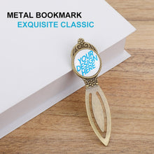 Charger l'image dans la galerie, Marque-page / signet en métal rétro (forme B) BG1613018 Personnalisé avec texte et logo