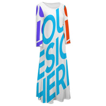 Charger l'image dans la galerie, Impression des multi-images Robe/jupe Chic en col V à manches courtes Grande taille Tendance Femme personnalisée avec motif photo logo texte