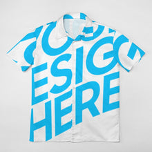 Charger l'image dans la galerie, Chemisette / chemise manche courte grande taille homme NS personnalisée avec photo motif logo texte (impression d’image unique)
