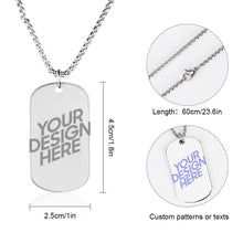 Charger l'image dans la galerie, Collier Memorial / Collier plaque commémorative gravure personnalisé avec photo lettre prénom