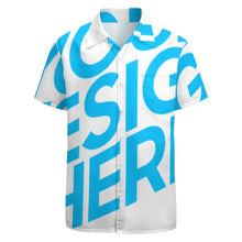 Charger l'image dans la galerie, Chemisette / chemise manche courte grande taille homme NS personnalisée avec photo motif logo texte (impression d’image unique)