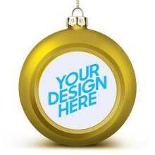 Charger l'image dans la galerie, Boule de Décoration de Noël d'intérieur (Grande) Originale JJ0525030 impression personnalisée avec photo logo motif texte