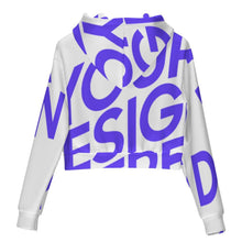 Charger l'image dans la galerie, Sweat-shirt court à manches longues et col rond pour femme sweat-shirt court avec cordon de serrage MWZXU029 personnalisé avec photo texte prénom (conception une image)