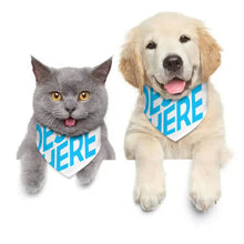 Charger l'image dans la galerie, Collier pour animaux de compagnie écharpe animal foulard triangle bandanas pour chiens chats personnalisé avec photos motif texte logo