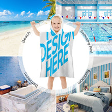Charger l'image dans la galerie, Serviette de bain pour enfants (avec bonnet) personnalisé avec photo et texte