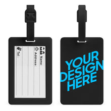 Charger l'image dans la galerie, Étiquette bagage en cuir personnalisée avec photo logo motif texte