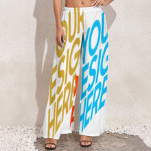 Charger l'image dans la galerie, Pantalon large chic femme en polyester NP personnalisé avec photo motif texte (conception multi-images)