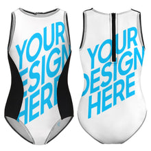 Charger l'image dans la galerie, Maillot de bain une pièce pour filles avec fermeture éclair NT032 personnalisé et design avec prénom photo