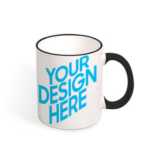 Charger l'image dans la galerie, Mug personnalisable céramique avec poignée et bord en couleur