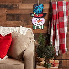 Charger l'image dans la galerie, Bonhomme de Neige en planche de Bois de Noël Décoration personnalisé avec photo logo motif texte