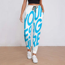 Charger l'image dans la galerie, Pantalon de survêtement sport jogging femme personnalisée avec photo texte motif à impression complète (impression d'image unique)