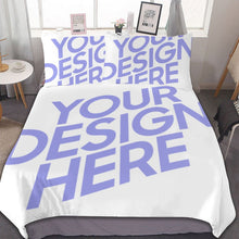 Charger l'image dans la galerie, Housse de couette ensemble trois pièces de literie personnalisée prénom et photo