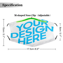 Charger l'image dans la galerie, Masque anti-poussière enfant adolescent original (sans filtre) (3 images différentes) personnalisé avec logo photo motif texte