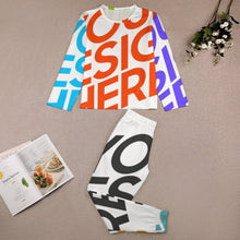 Charger l'image dans la galerie, Pyjama chemise de nuit fille enfant deux pièce JTZ- personnalisé avec photo motif logo texte (impression des multi-images)