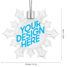 Charger l'image dans la galerie, Décoration / ornement de Noël en forme de flocon de neige à vendre personnalisé avec motif photo logo texte