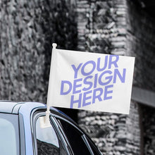 Charger l'image dans la galerie, Drapeaux de voiture / Décoration voiture extérieur personnalisé avec photo logo texte motif