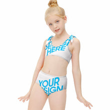 Charger l'image dans la galerie, Maillot de bain deux pièces enfant fille à la mode NT022 personnalisé avec photo motif logo texte