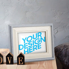 Charger l'image dans la galerie, Cadre photo en bois Naturel (version horizontale) personnalisé avec photo logo texte motif