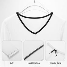 Charger l'image dans la galerie, Ensemble jogging tenues de sport sweat-shirt à col en V personnalisé avec photo et texte (conception multi-images)
