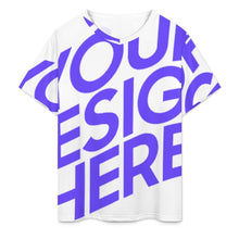 Charger l'image dans la galerie, T-shirts homme col V manches courtes J66T personnalisé avec photo texte prénom (conception une image)