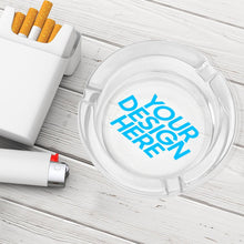 Charger l'image dans la galerie, Cendrier en verre avec tapis antidérapant personnalisé avec photo texte logo