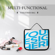 Charger l'image dans la galerie, Trousse de toilette suspendue avec crochet en S et poignée trousse de toilette entièrement imprimée personnalisé avec photo texte prénom