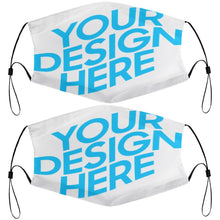 Charger l'image dans la galerie, Masque enfant original avec filtres (2 images différentes) personnalisé avec prénom photo logo texte motif