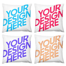 Charger l'image dans la galerie, Taie d'oreiller en peluche imprimé double face, pack de 4 pièces personnalisé avec photo texte prénom