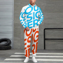 Charger l'image dans la galerie, Ensembles sweat-shirt et pantalons de survêtement pour femmes et hommes personnalisé avec photo texte prénom (conception une image)