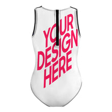 Charger l'image dans la galerie, Maillot de bain une pièce fille NT032 personnalisé avec photo motif texte (conception multi-images)