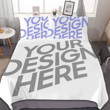 Charger l'image dans la galerie, Ensemble de literie housse de couette photo prénom personnalisée trois pièces (La taie d'oreiller et la housse de couette peuvent être conçues individuellement)