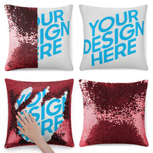 Charger l'image dans la galerie, Impression des multi-images/image unqiue Accueil taie d'oreiller à paillettes Coussin de siège personnalisé avec photo motif logo texte