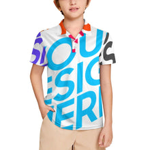 Charger l'image dans la galerie, Polo à manches courtes Petits Garçons 3-16 ans J62T personnalisée avec prénom motif texte (conception multi-images)