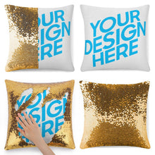 Charger l'image dans la galerie, Impression des multi-images/image unqiue Accueil taie d'oreiller à paillettes Coussin de siège personnalisé avec photo motif logo texte