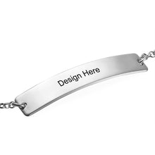Charger l'image dans la galerie, Bracelet Coordonné avec plaque signalétique S0027 gravé personnalisé avec texte prénom