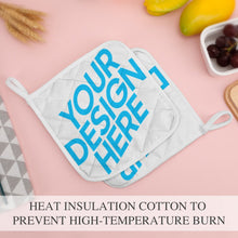 Charger l'image dans la galerie, Ensemble de porte-pot isolant (une paire) personnalisé avec prénom motif photo logo texte