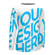 Charger l'image dans la galerie, Impression d'image unique Haut/Top à découpes à manches longues ample femme NZ05 personnalisé avec logo motif photo texte