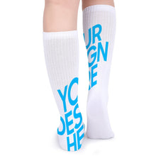 Charger l'image dans la galerie, Chaussettes longues respirantes anti transpiration personnalisées avec photo motif logo texte
