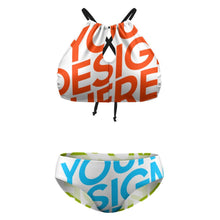 Charger l'image dans la galerie, Bikini halter neck deux pièces grande taille femme élégant BK2040 personnalisé avec photo motif logo texte (conception une image)