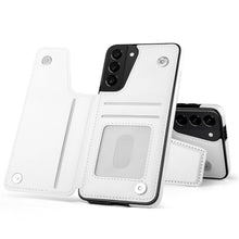 Charger l'image dans la galerie, Coque de téléphone à rabat en cuir TPU pour Samsung Galaxy S21 3C0705121 personnalisé avec photo logo texte motif