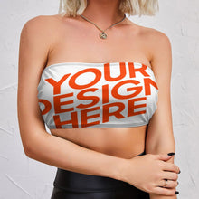 Charger l'image dans la galerie, Bustier soutien-gorge sans bretelle chic femme NZ065 personnalisé avec motif photo logo texte (impression des multi-images)