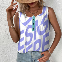 Charger l'image dans la galerie, Impression des multi-images Gilet sans manche col rond femme BCT personnalisé avec image logo texte motif