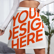 Charger l'image dans la galerie, Mini jupe jupe courte grande taille tendance femme ALQ personnalisée avec motif photo logo texte (impression des multi-images)